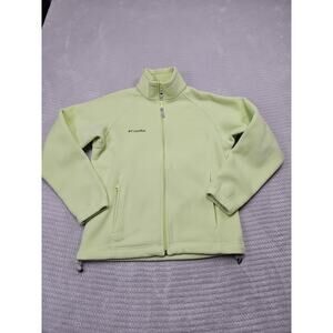 Columbia Fleece Womens Small Yellow Full Zip Outdoor Cold Weather